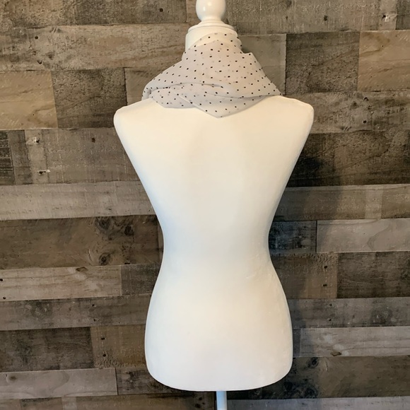 Sheer Polka Dot Infinity Scarf - Picture 2 of 16